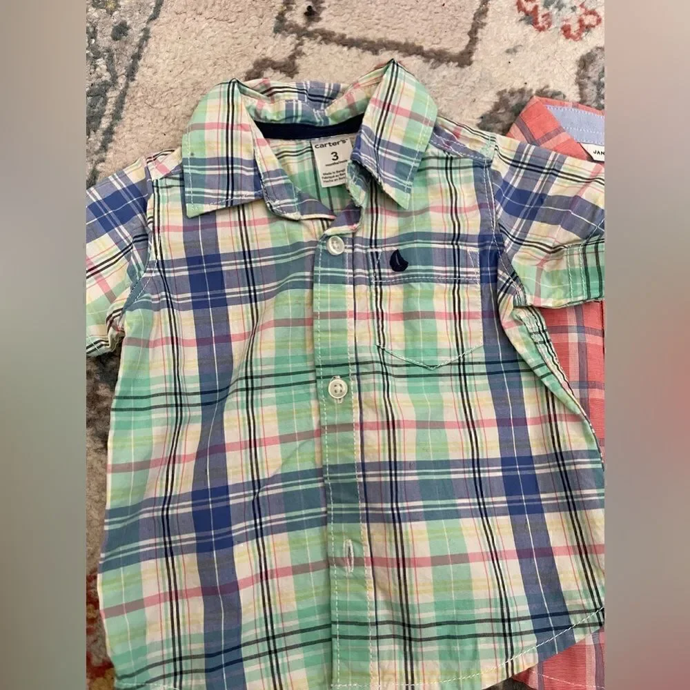 Set of 5 Button Down Shirts 3-6 months